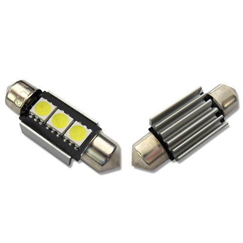 2 x 3 SMD LED 36 mm 239 272 Canbus No Error Xenon Blanco Número Placa espejo luz bombilla
