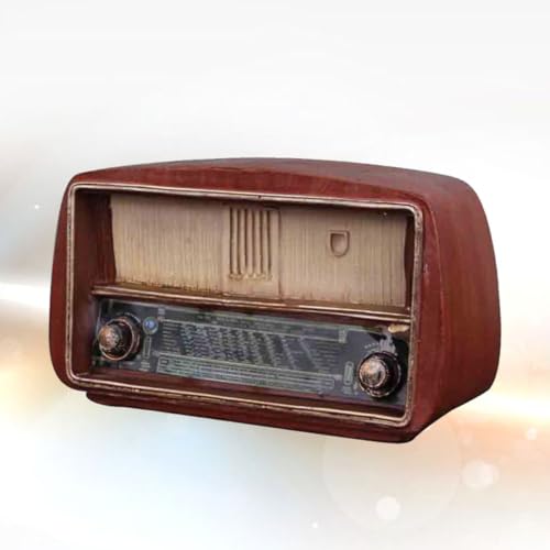 Radio retro de resina marrón HAPINARY regalo vintage elegante para despacho 8