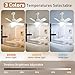 NIORSUN Socket Ceiling Fans with Lights and Remote,3 CCT 3000K-6000K, Socket Fan Light with Dimmable Led Light Bulb, Screw in Small Ceiling Fan for Bedroom Living Room Kitchen Garage(White)