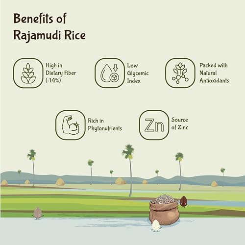 Rajamudi Organics Authentic Rajamudi Rice (Unpolished) Organic Rajamudi Rice-4 Kg