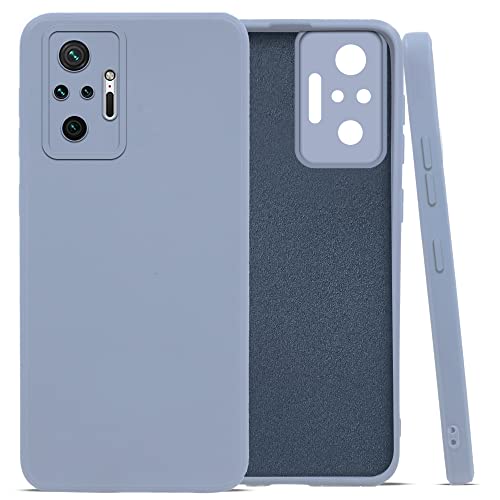 Image of Jkobi Back Cover Case for Xiaomi Mi Redmi Note 10 Pro | 10 Pro Max (Matte Finish Silicone with Inside Fiber Cloth |Light Blue)