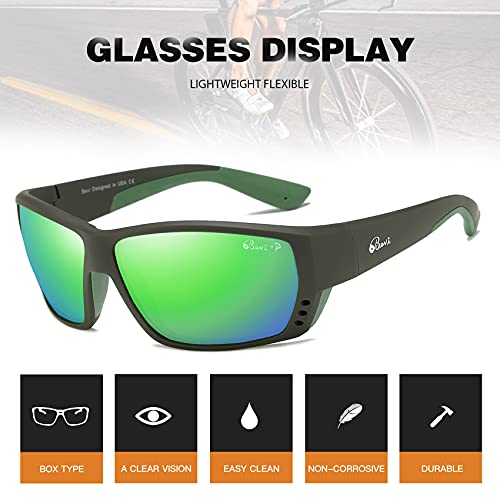 Image of Bevi Polarized Sports Sunglasses Ultralight TR90 Frame Glasses Flexible and Durable for Men Women Sun Glasses