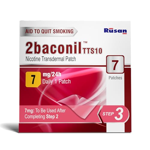 Image of Rusan 2baconil Nicotine Patch Therapy Kit - 3 Month Quit Smoking Plan | More Than 20 Cigarettes /Day | Nicotine Replacement Therapy | Quit Smoking & Chewing Tobacco /Ghutka