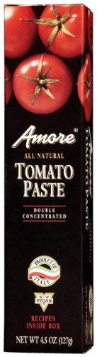 Amore - Pasta de tomate doble concentrada - Tubo - 4.5 onzas
