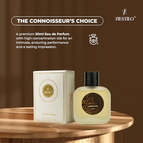 Image of Cognac Club Eau de Parfum, Warm Gourmand Scent, Cinnamon Vanilla Sandalwood Notes, EDP Spray (50 ml)