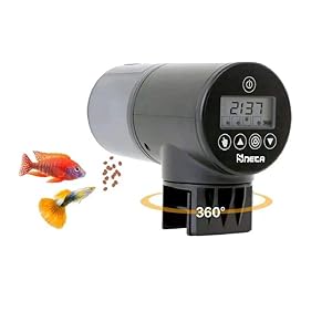 Futterautomat Aquarium, Fischfutterautomat Automatischer 200ml Große Kapazität Mit USB-Ladekabel Und LCD Display Geeignet Für Aquarium, Fischtank Und Schildkrötentank
