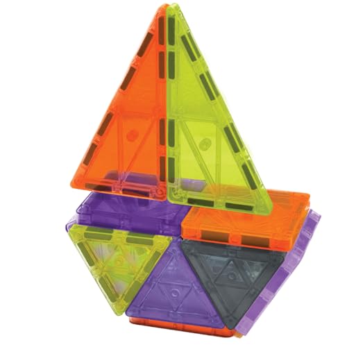 Image of CreateOn Crayola Halloween Mini Magnetic PIP-Tiles with Glow in The Dark Tiles, Magnetic Building Toys for Kids, STEM Travel Toys for Boys and Girls Ages 3+ (Halloween)