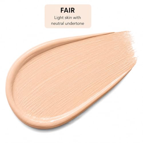 Image of Liquid Foundation with Sponge Puff Applicator, Full Coverage Matte Foundation Makeup, Lightweight Waterproof Long Lasting Concealer for Blemishes & Dark Spots, 30ml (FAIR)