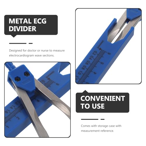 iplusmile Elektrokardiogramm Messschieber Metall Mit Schraubbefestigung Und Lineal Medizinisches Messwerkzeug Für Ärzte Und Krankenschwestern Mit Aufbewahrungskoffer