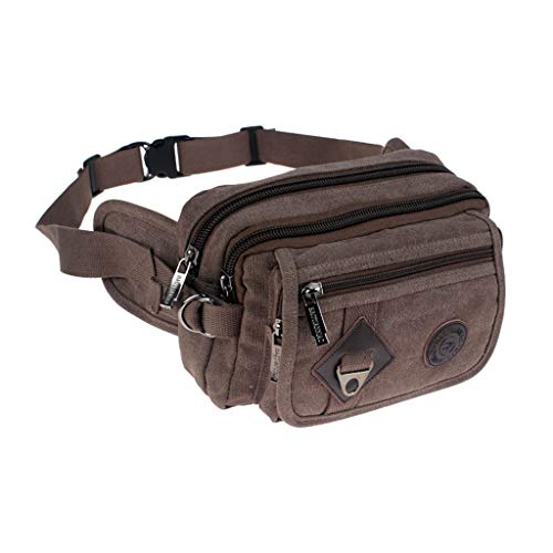 JAGETRADE Canvas schuine zakken rijden nauwsluitende anti-diefstal kleine taille pack outdoor sport running mannen tas