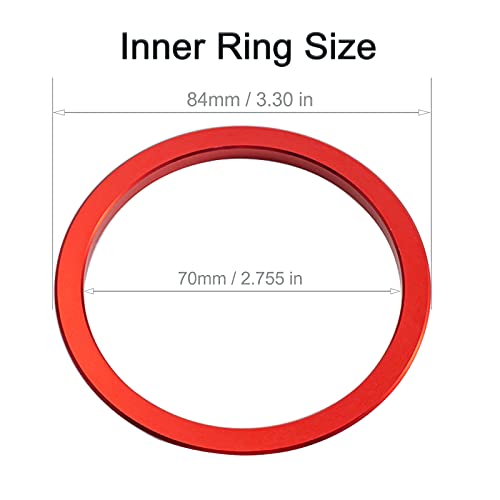 Image of JDMCAR Vent Ring Cover for Toyota Tacoma 2016-2023 Aluminum Alloy Red 4PCS