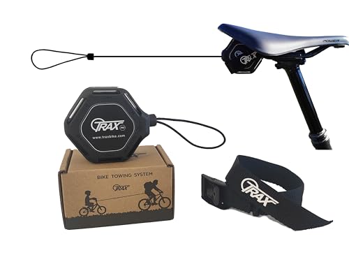 Trax Pro Sistema de Remolque Bicicleta Autoretráctil | Cuerda Remolque Bici Niños y Adultos | Tow Rope Strap MTB y Montaña | Instalación Fácil sin Herramientas | hasta 130 kg
