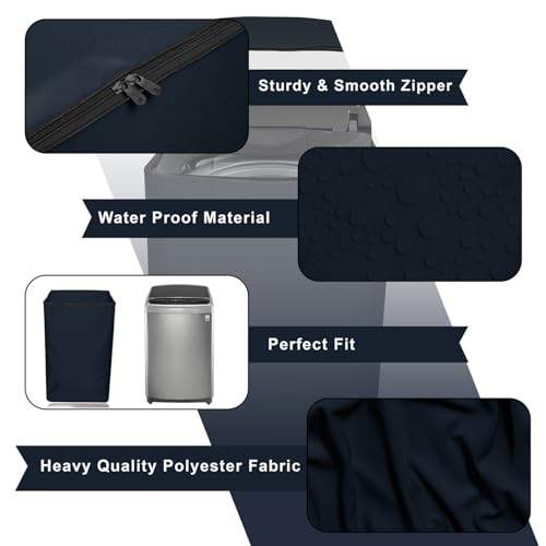 Image of Star Weaves Top Load Washing Machine Cover for LG 9 KG Fully-Automatic Top Loading T90SJSF1Z, Darkblue