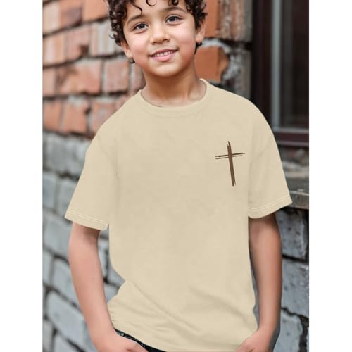 KEEVICI Boys Christian Graphic Tees Cross Jesus God Religious Shirts for Kids Faith Bible Verse Cotton Inspirational T Shirt4
