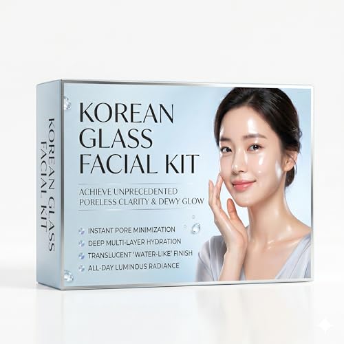 Image of Korean Glass Facial Kit, Poreless Clarity & Dewy Glow, Deep Multi-Layer Hydration, Instant Pore Minimization, 250 ml