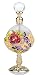 YUFENG Clear Vintage Rose Perfume Bottle Jeweled Crystal Empty Refillable Wedding Decor Bottle