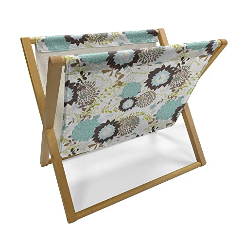 Ambesonne Vintage Magazine and Book Holder, Abstract Pattern of Old