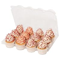 PME 3er-Set wiederverwendbare Cupcake-Behälter aus Kunststoff (12 Mulden)
