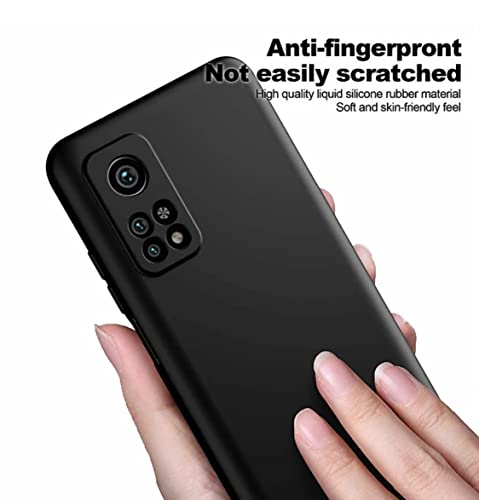 Image of Mobile Back Cover Case for Xiaomi Mi 10T / Mi 10T Pro (Silicone Case|CameraProtection|Black SC1510)