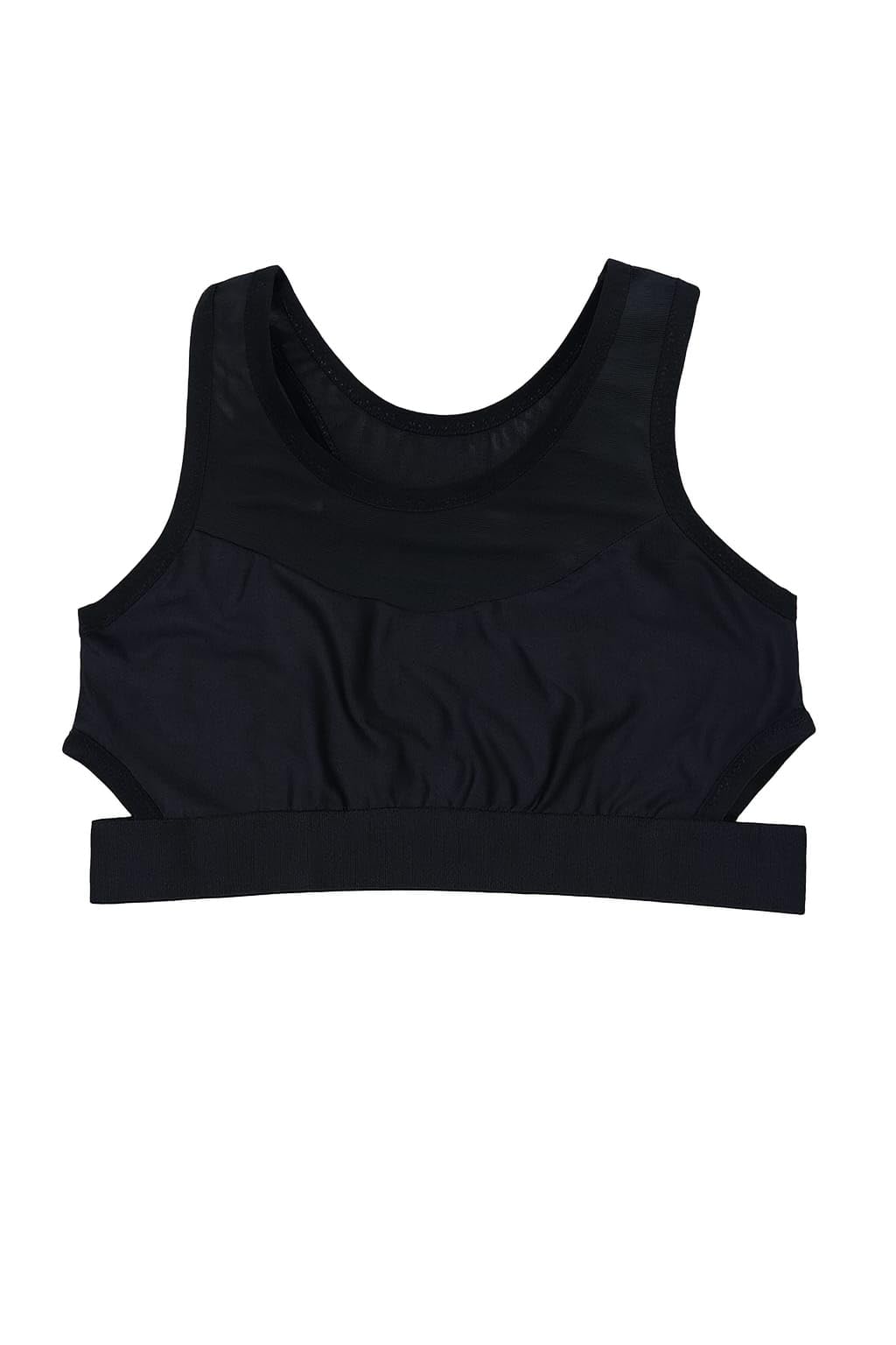 Women's Sports Bra, Black, Mesh Panel Design, Racerback Style, Medium Support-image-29