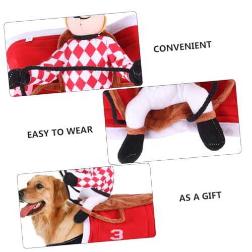 Disfraz para perros de poliéster y algodón rojo M miniatura 6