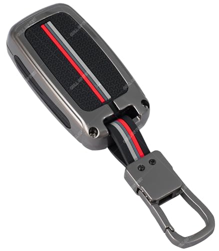 Image of Coll of Fest Premium Metal Silicon Key Cover Compatible with Skoda & Volkswagen - Polo | Vento | Jetta | Ameo | Passat | Rapid | Laura | Superb | Octavia | Fabia | Yeti 3 Button Flip Key