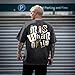 Zoemghc Men's Graphic Tees Funny Letter Print Vintage Oversize T Shirts Acid Wash Shirt Streetwear Rapper Casual Tee Top(Black,L)