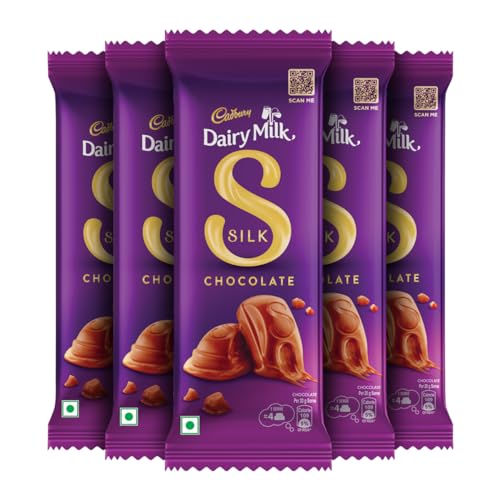 Image of Cadbury Dairy Milk Silk Chocolate Bar, 60 g (Pack of 5)