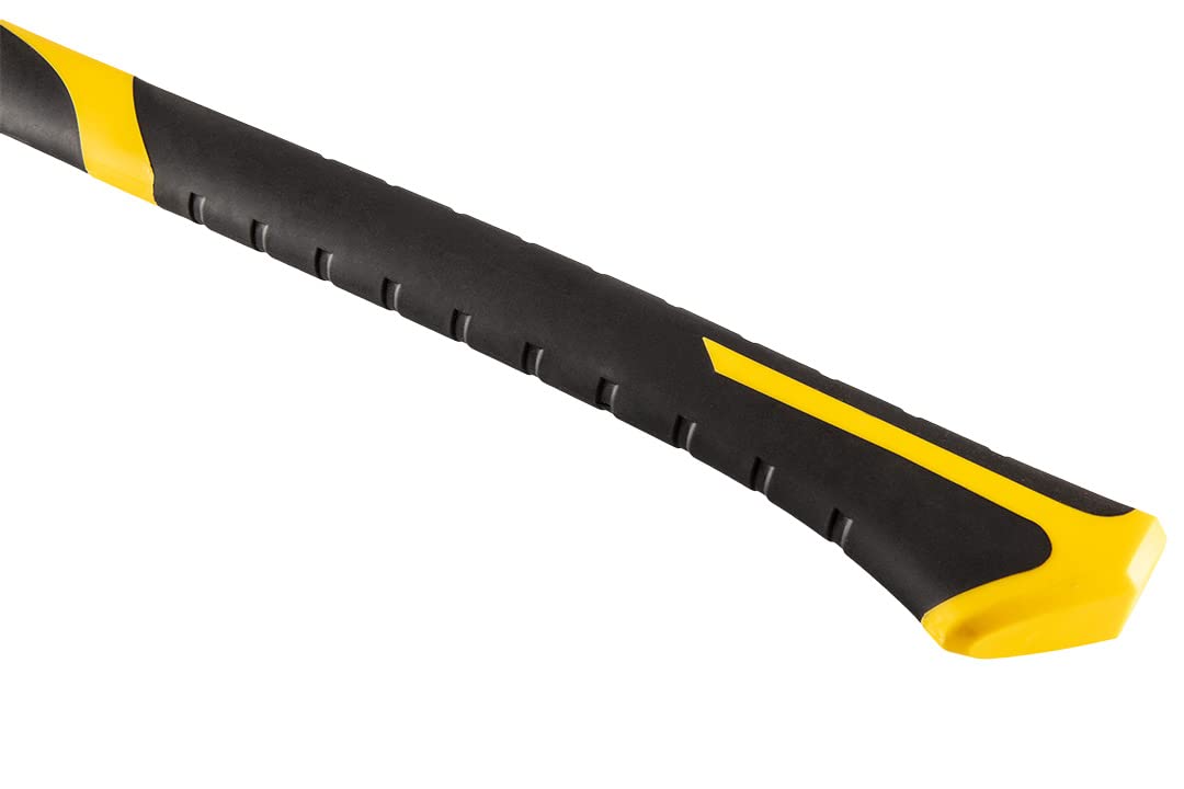 TOPEX Axt 1500 g, Stiel aus Fiberglas, Ergonomischer, Rutschfester Stiel aus gehärtetem Stahl für Garten, Holzschneiden, Gartenarbeiten | Zur präzisen Bearbeitung von Holz
