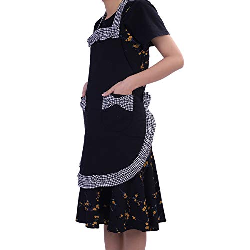 ZUMUii Butterme Sveglio Grembiuli Bowknot Cotone