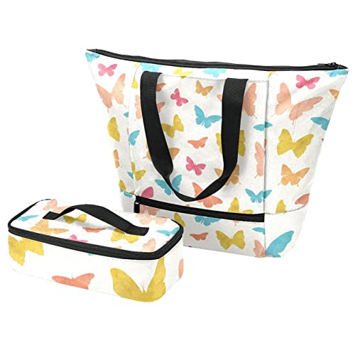 Sac fourre-tout et boîte à déjeuner flamant rose | Set isotherme Multicolore
