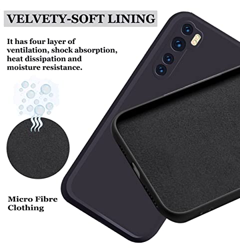 A rtistque Liquid TPU Silicone Matte Shockproof Flexible with Camera Protection Soft Back Cover Case for OnePlus Nord - Black 2 41BNrHbpspL