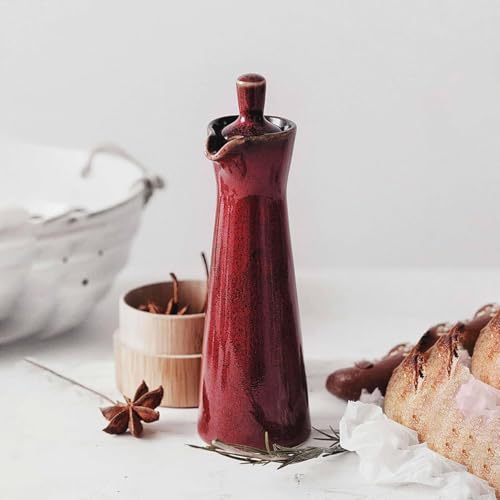 Dispenser tradizionale giapponese in ceramica per salsa di soia – 120 ml, bottiglia per salsa di soia e aceto, grigio, 120 ml