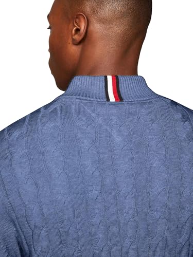 TOMMY HILFIGER Men's Signature Cable Kint Quarter Zip Pullover Sweater 2025 Collection3