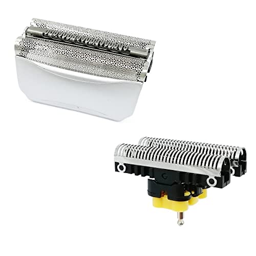 [Cabezales de afeitado] Lámina y cuchilla de repuesto para afeitadora 51S compatible con afeitadoras Braun Serie 5, serie 8000, 8970, 8975, 8985, 8986, 8987, 8585, 5646, Contourpro550 [Fácil de reempl