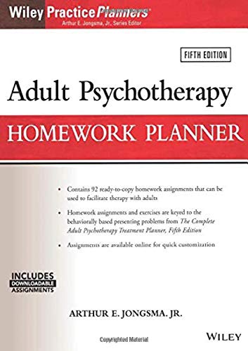 Adult Psychotherapy Homework Planner, 5th Edition (PracticePlanners)