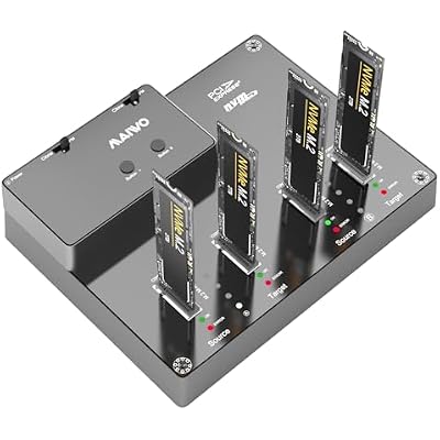 MAIWO 4 Bay M.2 NVME Docking Station, Tool-Free Type- C to NVME SSD Enclosure, Support Offline Clone duplicator and System Disk Clone Function (K3015P2)