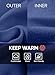 JMIERR Men's Fashion Sweatshirts Quarter Zip Pullover Fleece Polo Hoodies Long Sleeve Sweatshirt with Pockets, L, Blue