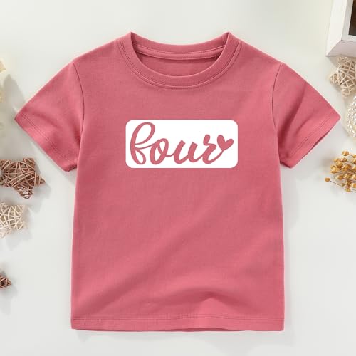 Image of 4th Birthday Shirt boy Girl Unisex Four Shirt 4 Year Old Birthday t Shirt Outfits