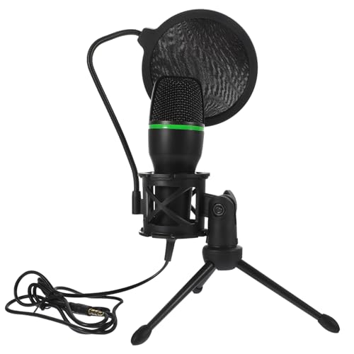 TOYANDONA 1set Usb Gaming Microphone Noise Reduction High-sensitivity Condenser Mic for Desktop Use Complete Data Cable and Stand Black for Gamers and Streamers