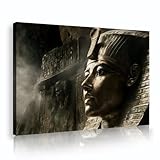 エジプトのファラオキャンバスウォールアート神秘的な古代文明のアートワークプリントレトロスタイルのポスターペインティング寝室オフィスの装飾40x60cmインナーフレーム