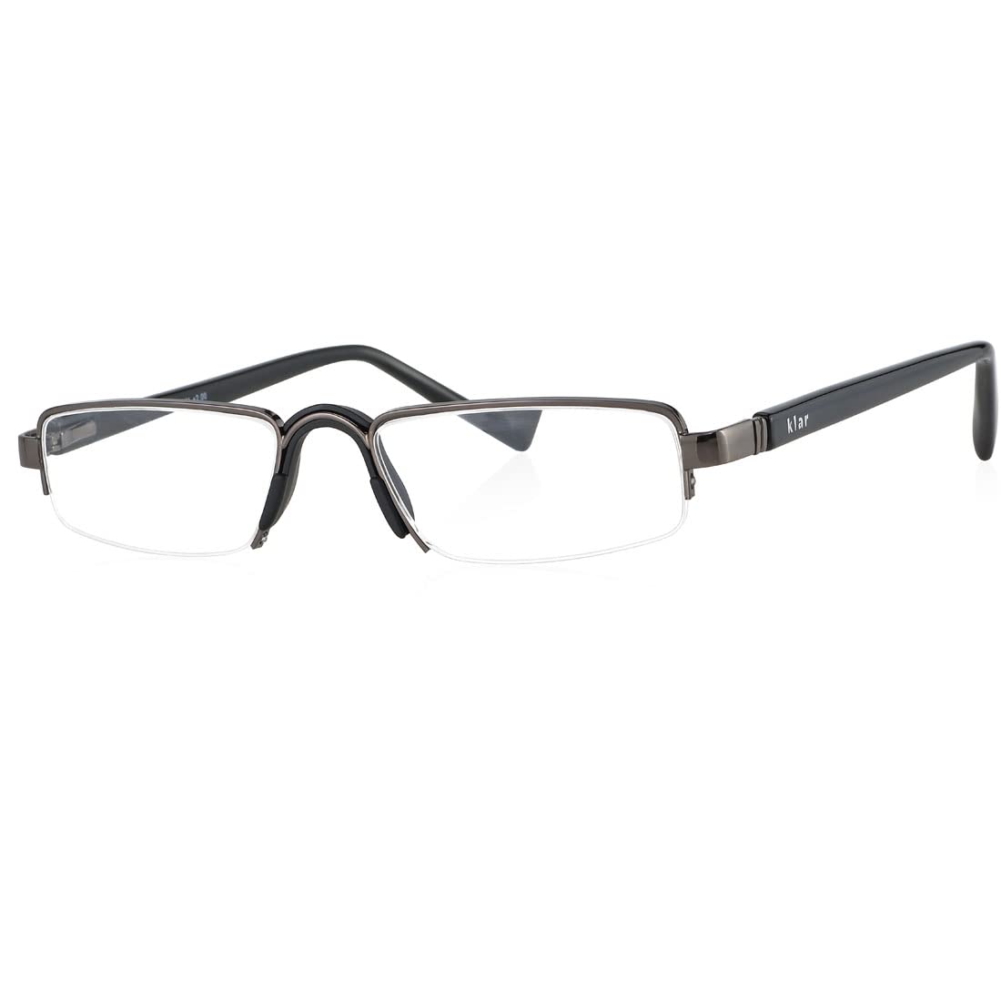 klar Eye Half Rim Rectangle Reading Glasses For Men and Women Mobile and Computer reading glasses Anti reflection Scratch resistant reading glasses Powers from +0.75 to +3.50 k-1012 (Shiny Gun, 3.50) (B09QYYDFFB) Amazon Price History, Amazon Price Tracker