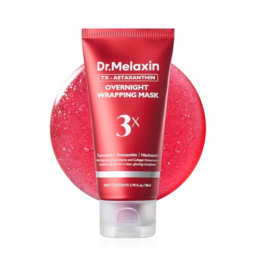 Dr.Melaxin TX Astaxanthin Overnight Wrapping Peel-Off Mask Skin Tone Improving Hydrating & Firming Overnight Face Mask for Glow & Texture Refinement