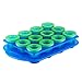 Ice Shots - Set of 12 Ice Mold Shot Glasses With Serving Tray - Just Freeze Pour and Serve Up Your Ice Cold Shots