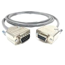 Custom Cable Connection 1 Foot DB9 Male to Female RS232 Extension Serial Cable - 24 AWG with Grey PVC Jacket - Made in USA