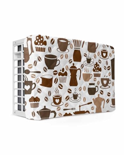 Coffee Beans Indoor Air Conditioner Cover for Window Units, Funny