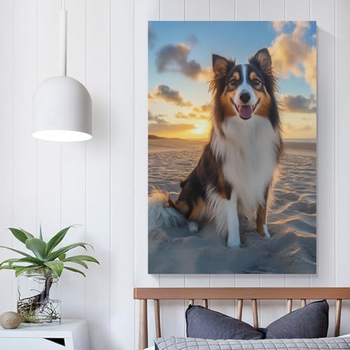 Tableau dogue du tibétain toile grand format pour mur vide - 5