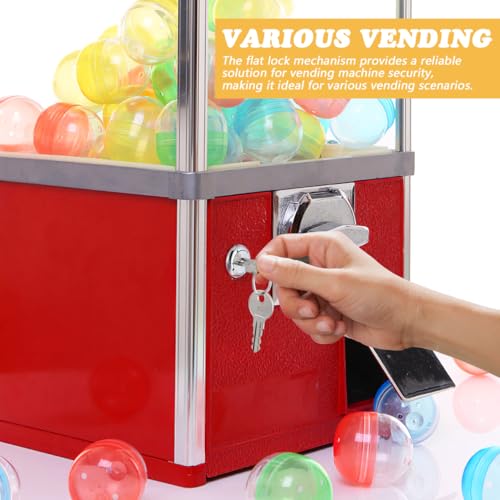 Image of Cabilock Vending Machine Lock Replacement with 2 Keys Tubular Cam Cylinder Lock for Gumball Candy Dispenser Zinc Alloy Secure Assembly 1.57 Inch Length