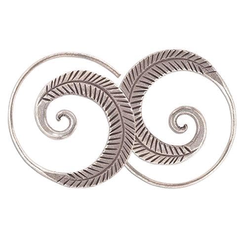 Karen Hill Tribe EarringCoil Earring Pure Silver Thai Karen Hill Tribe