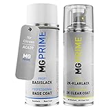 MG PRIME Peinture voiture kit bombe aérosol 2C aérosol pour Citroen AC639 Bleu Lagune/Lagoon Blue de couche de base vernis 2 composants